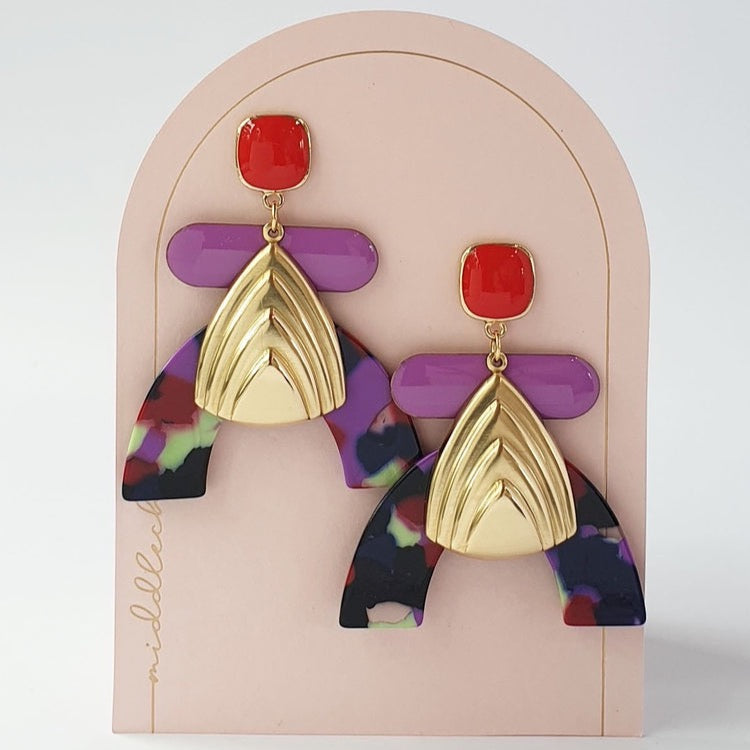 Symphony Earrings Violet