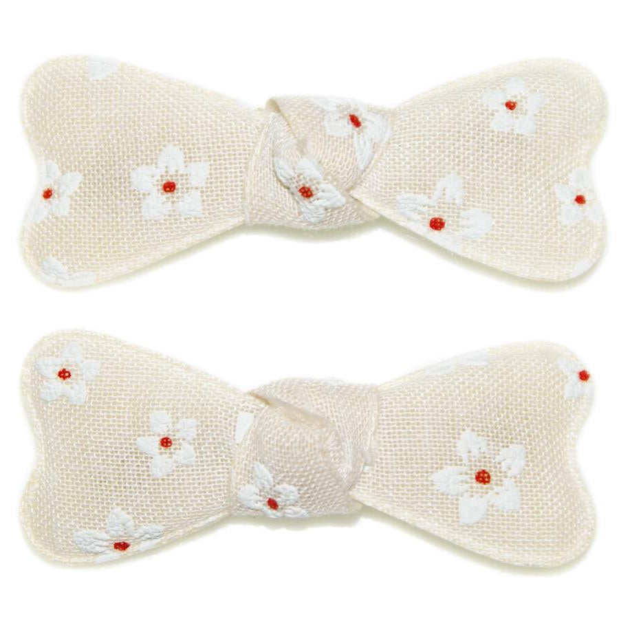 White Desert Rose Bow Snaps