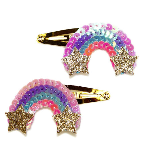 Sequin Rainbow  Star Snaps