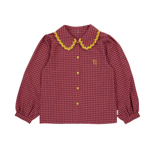 Plum Ric Rac Collared Shirt