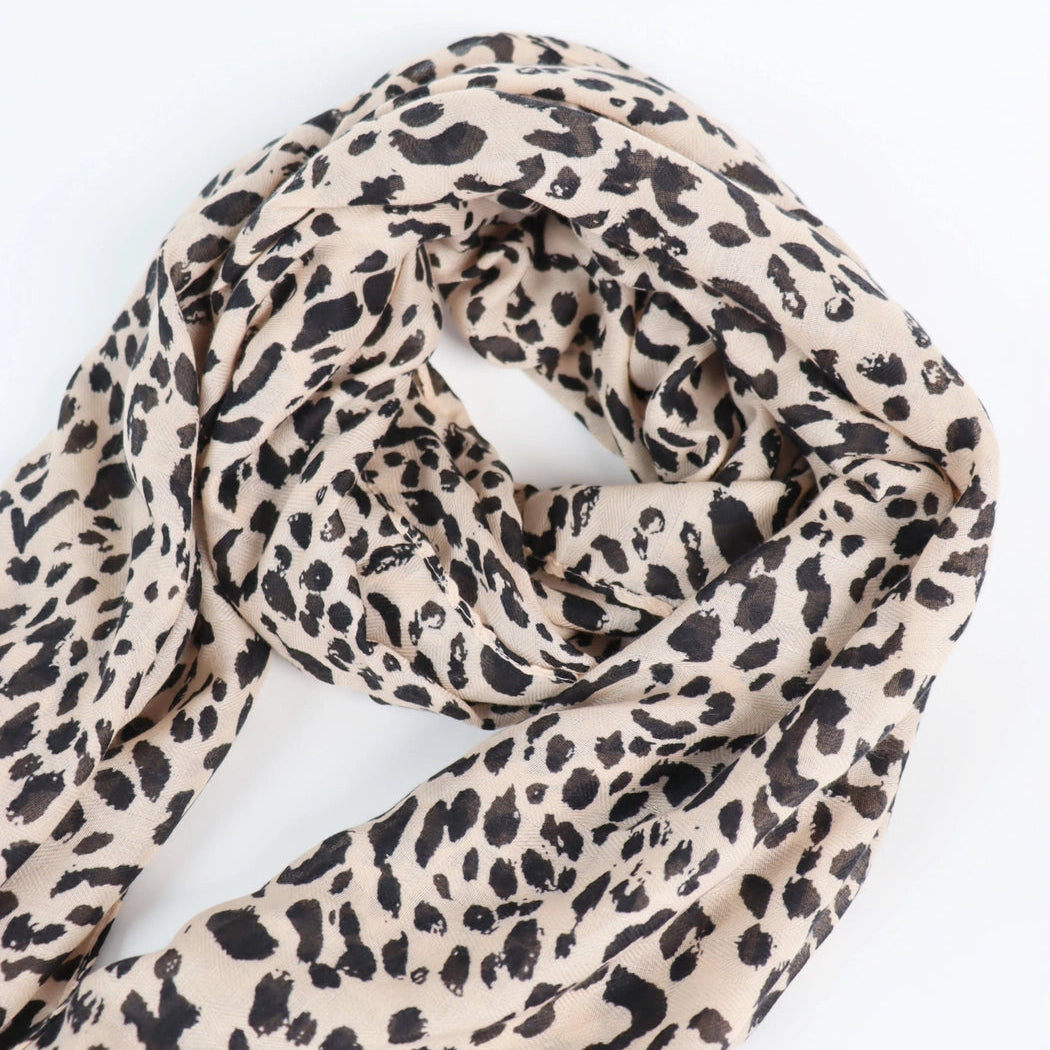 Leopard Tassel Lightweight Scarf