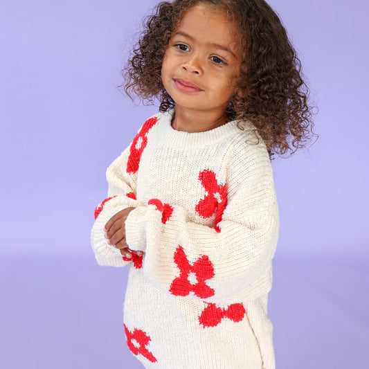 Knitted Posy Kids Pull Over