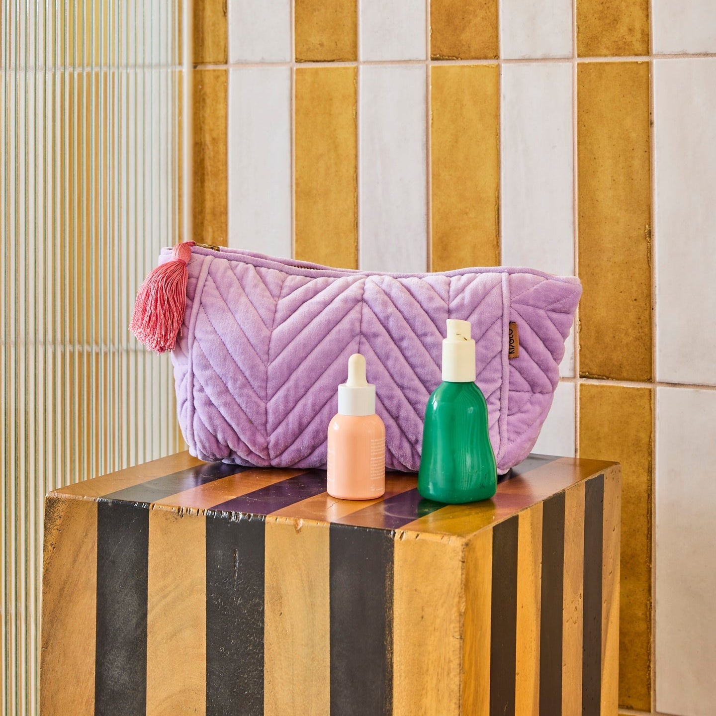 Lilac Velvet Toiletry Bag
