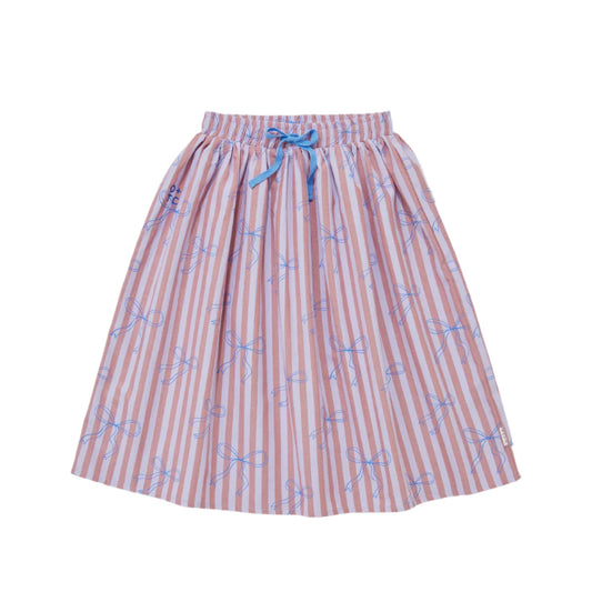 Blue Bows Hadley Midi Kids Skirt