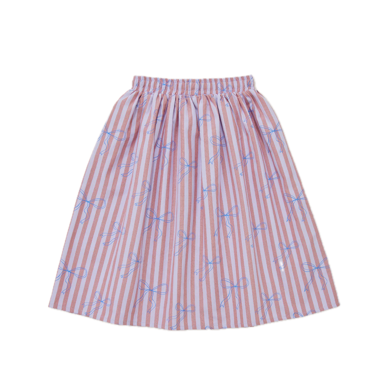 Blue Bows Hadley Midi Kids Skirt