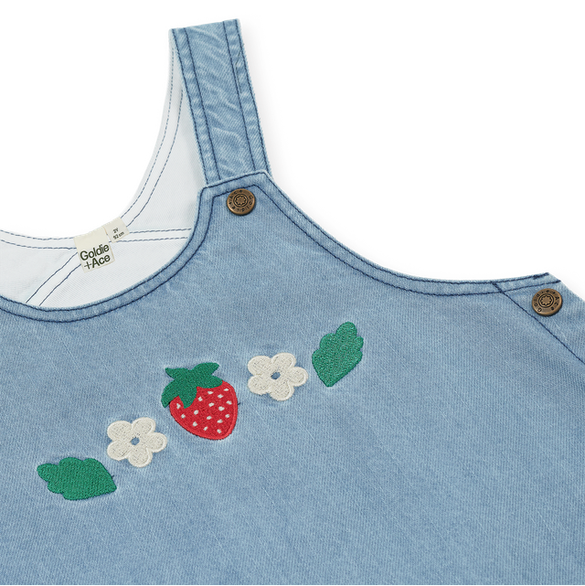 Wild Strawberry Pinafore Kids Dress