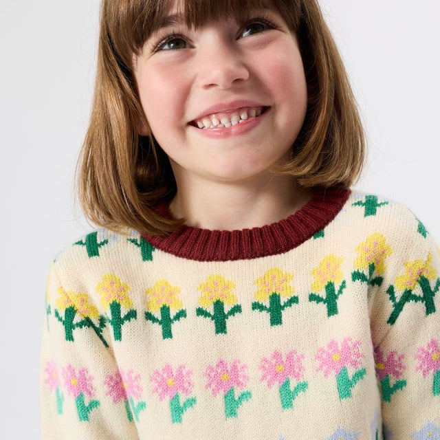 Flower Garden Knit Kids Jumper