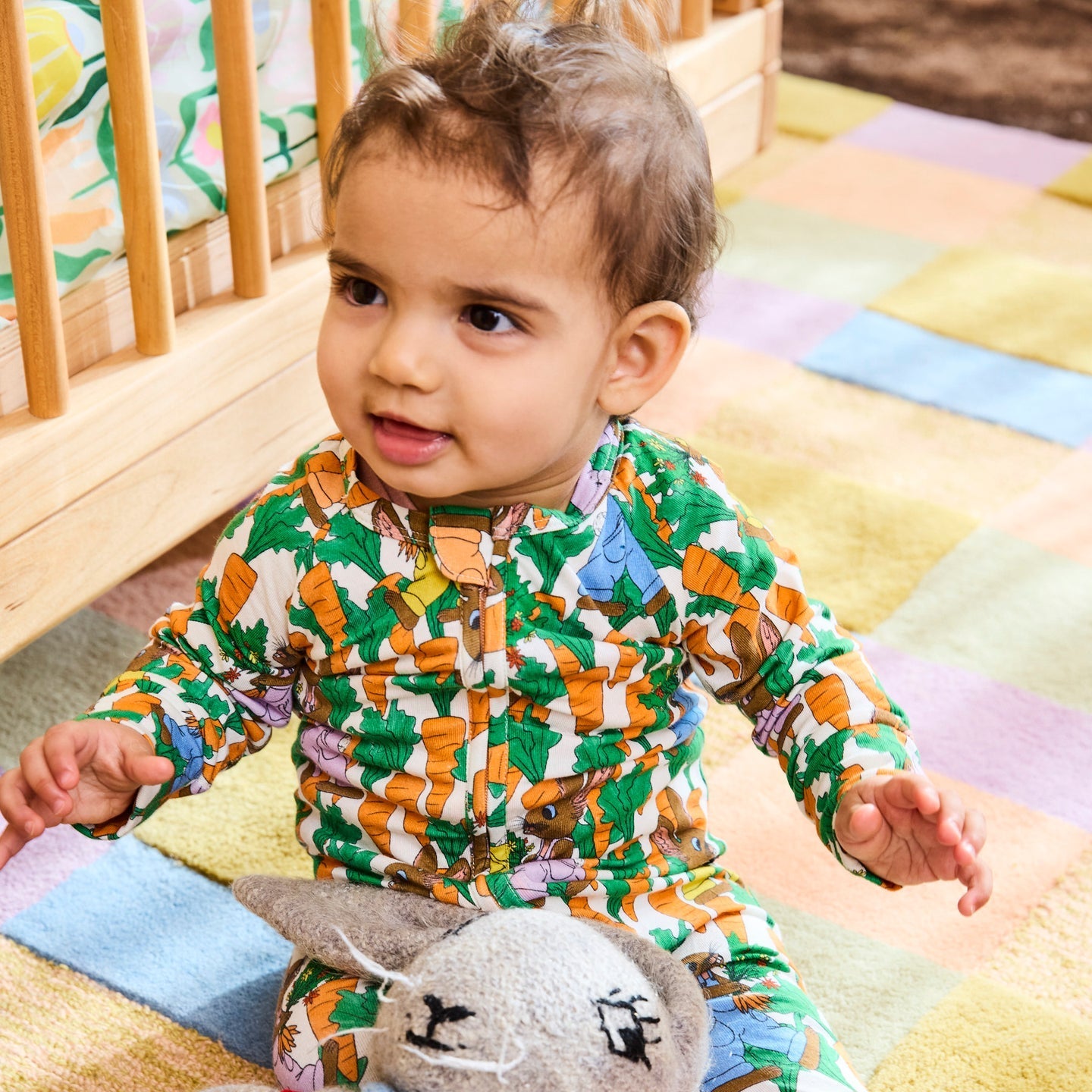 Carrot Joy Organic Long Sleeve Zip Romper