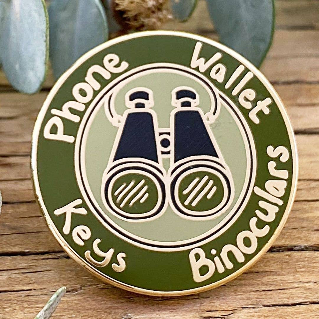 Phone Wallet Keys Binoculars Enamel Pin