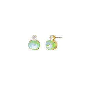 Elena Green Crystal Earrings