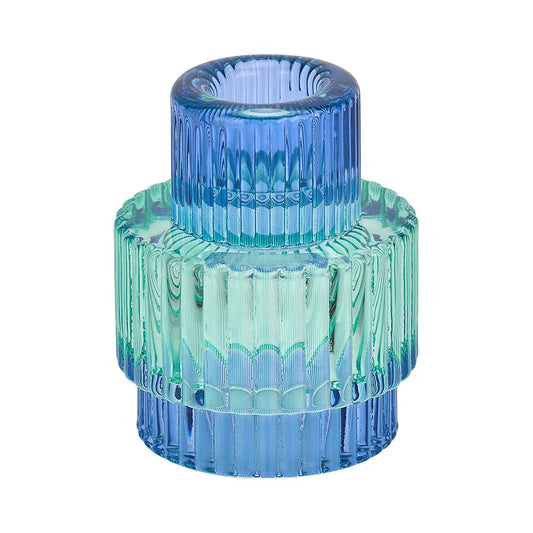 Jewel Candle Holder Blue Large