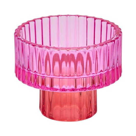 Jewel Candle Holder Pink Small