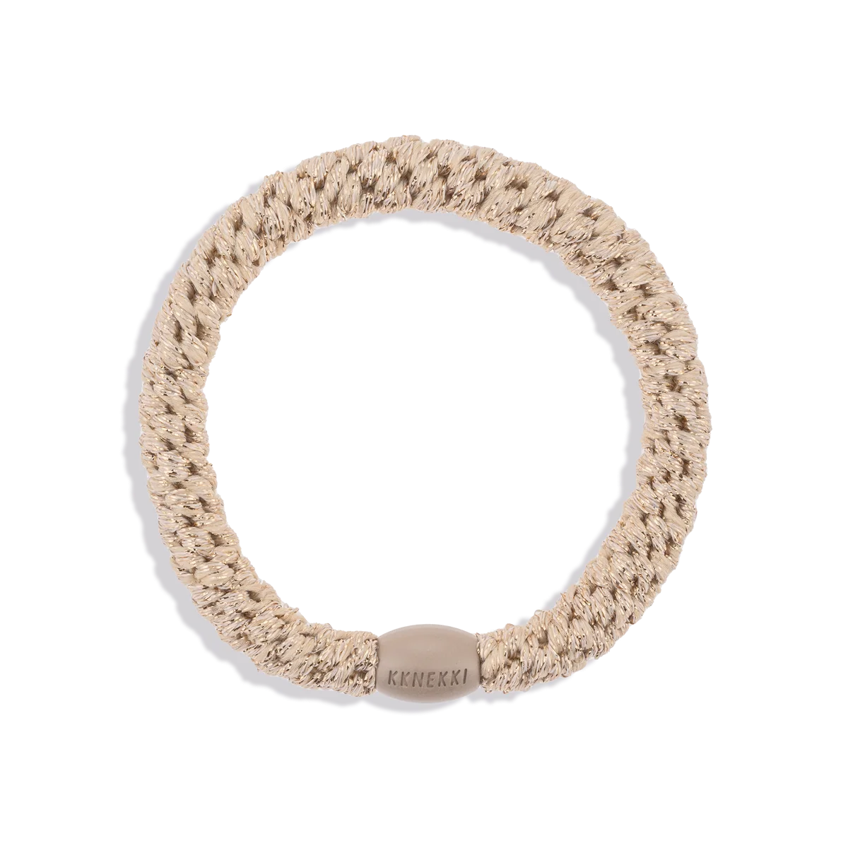 Beige Glitter KKNEKKI Hair Tie