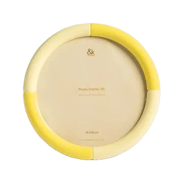 Rift Round Yellow Photo Frame