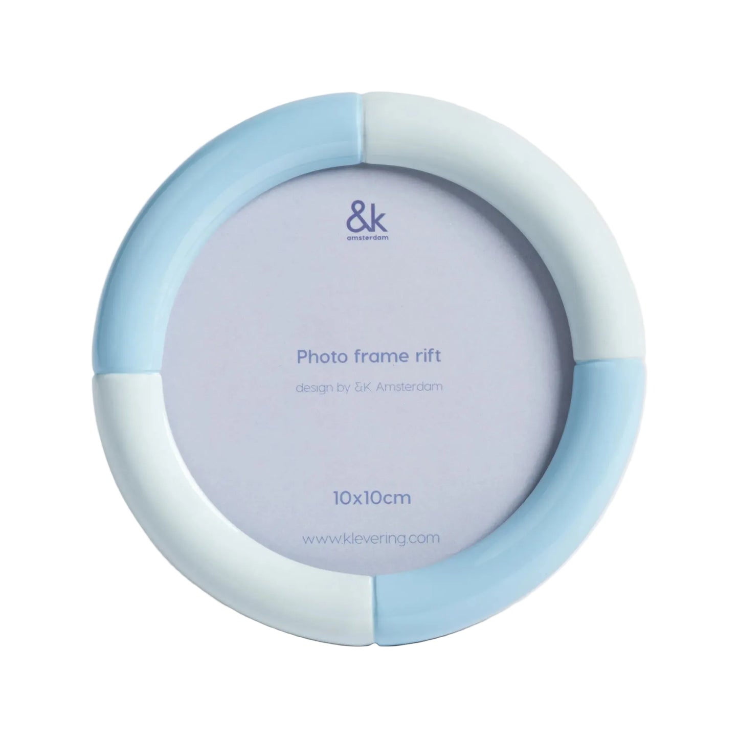 Rift Round Ice Blue Photo Frame