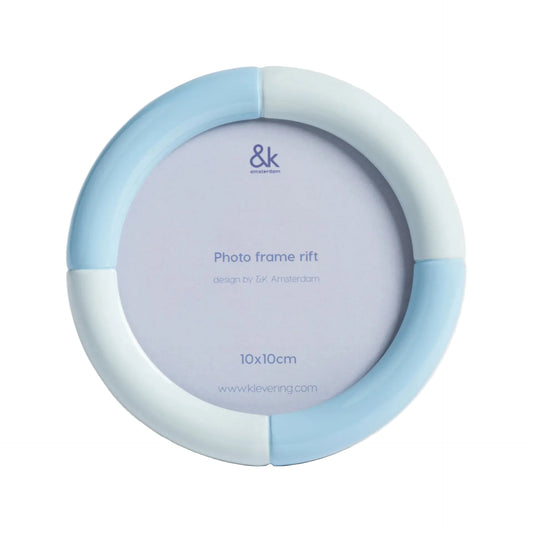 Rift Round Ice Blue Photo Frame