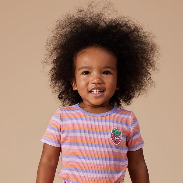 Tutti Frutti Stripe Rib Kids T-Shirt