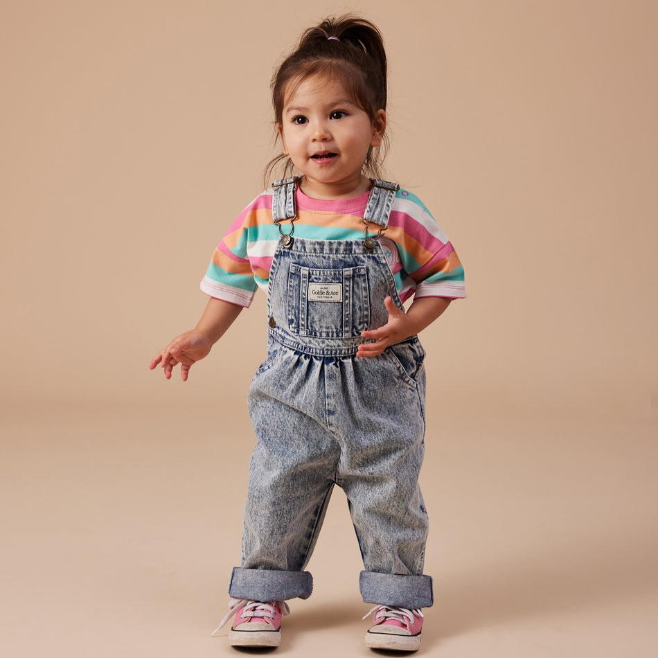 Austin Vintage Wash Baby Denim Overalls