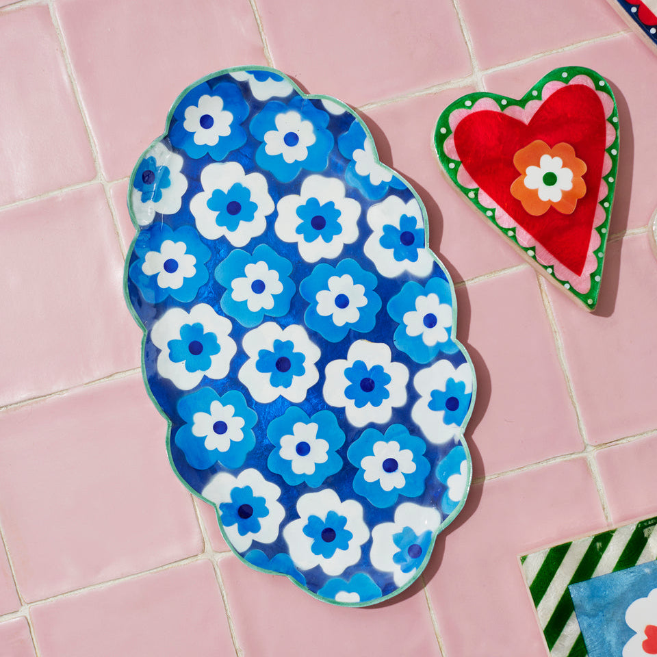 Poppy Blue Tray