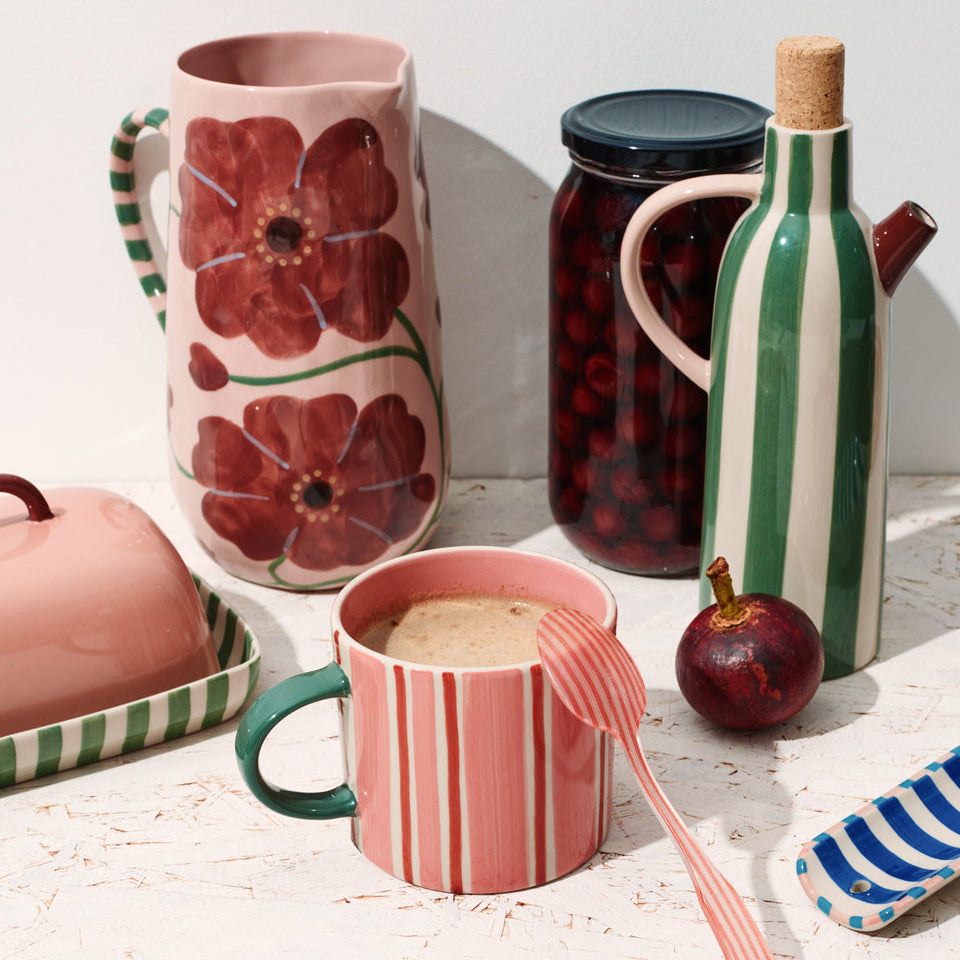 Bloomie Pink Stripe Mug
