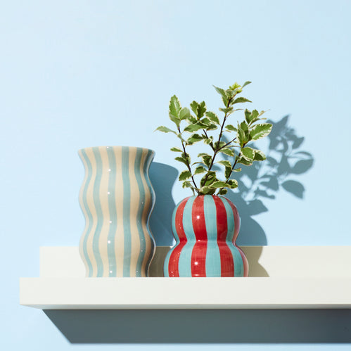 Palma Pale Blue Stripe Vase