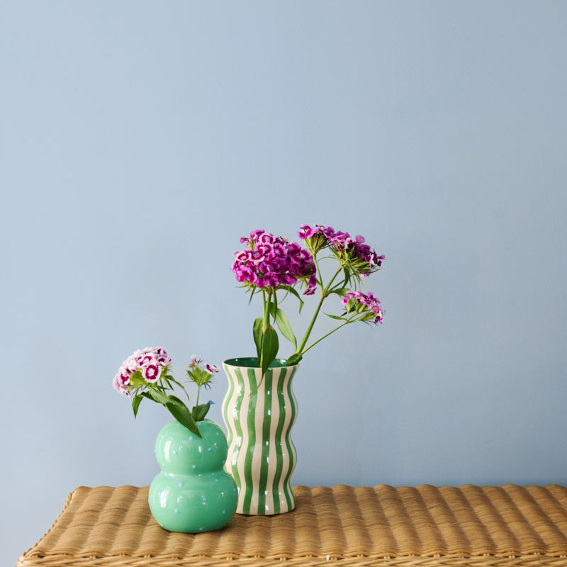 Fonda Green Blue Dotty Vase
