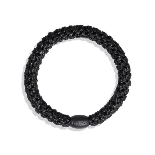 Black Glitter KKNEKKI Hair Tie