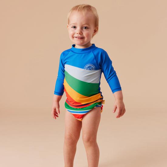 Bold Stripe Swim Nappy