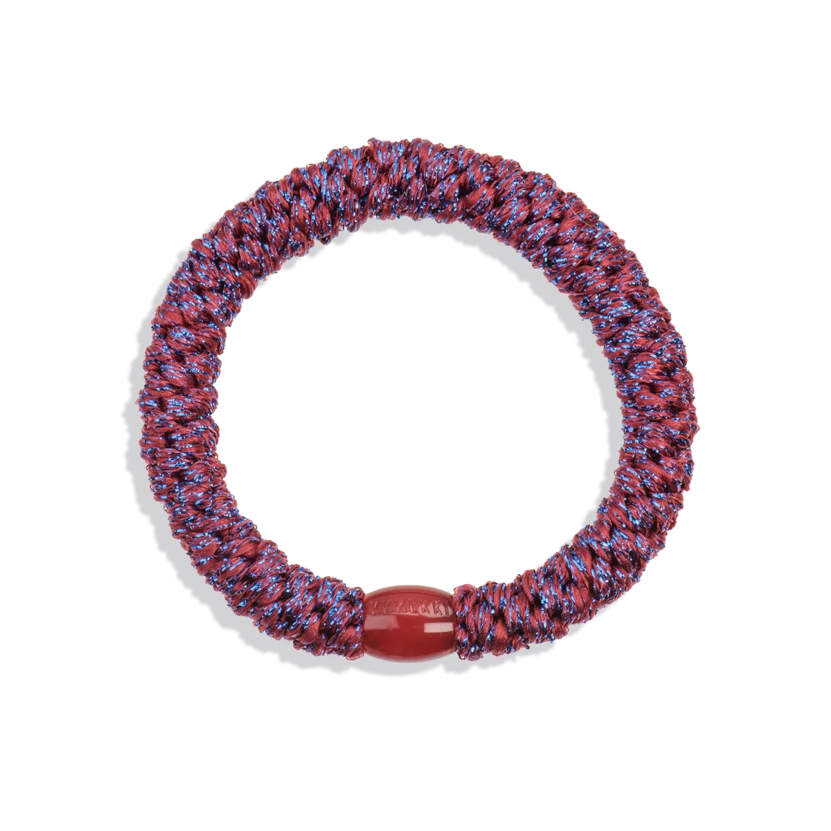 Bordeaux Blue Glitter KKNEKKI Hair Tie