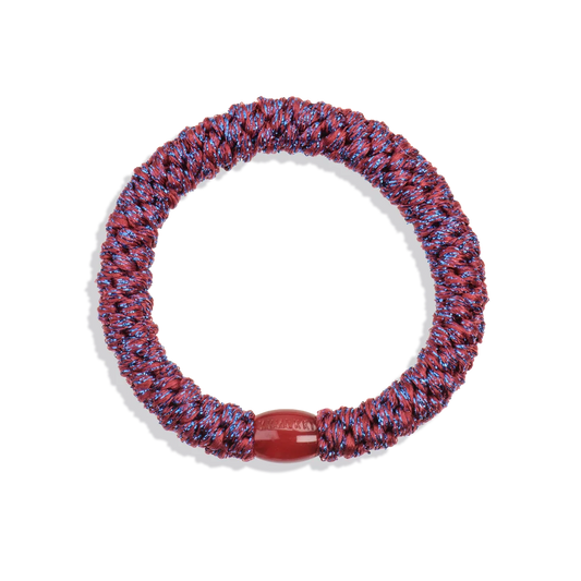 Bordeaux Blue Glitter KKNEKKI Hair Tie