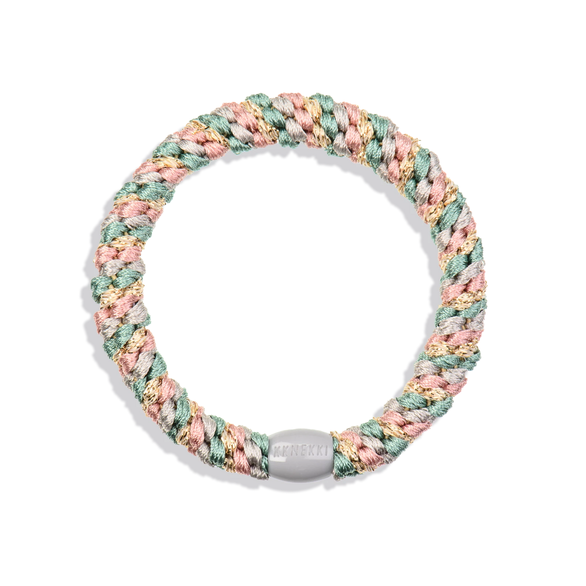 Mix Faded Green Pink Glitter KKNEKKI Hair Tie