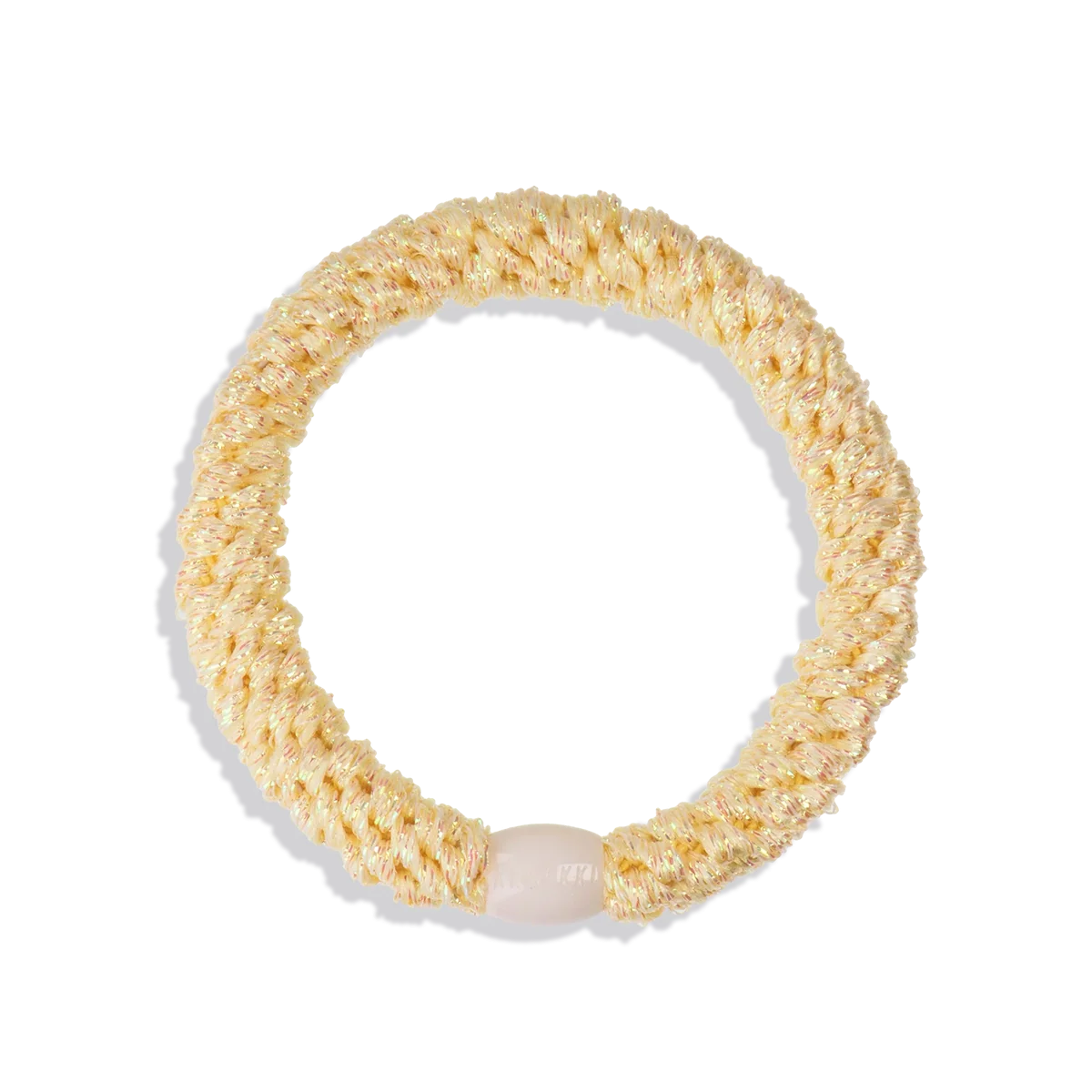 Light Yellow Glitter KKNEKKI Hair Tie