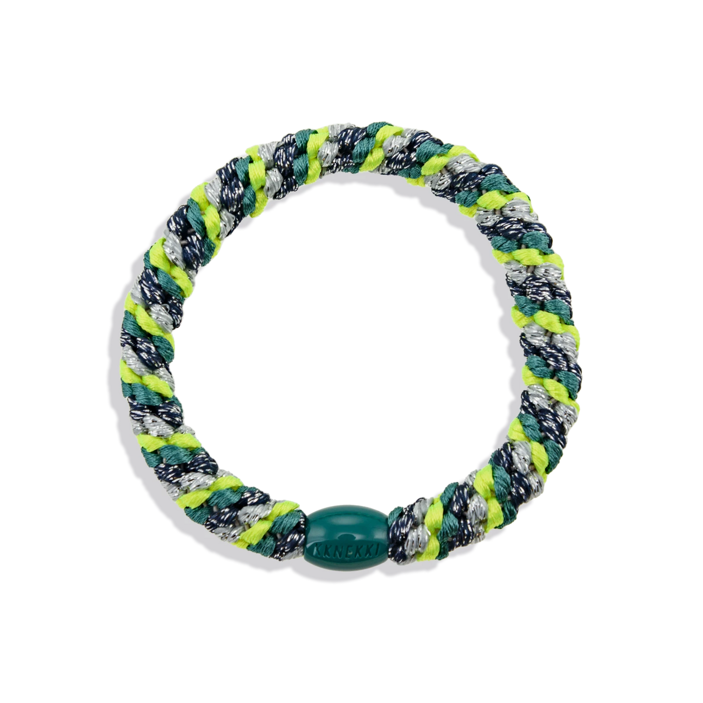 Mix Neon Yellow Green Glitter KKNEKKI Hair Tie