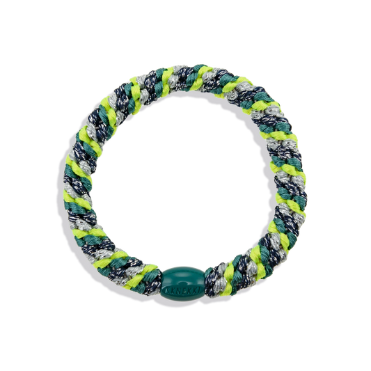 Mix Neon Yellow Green Glitter KKNEKKI Hair Tie