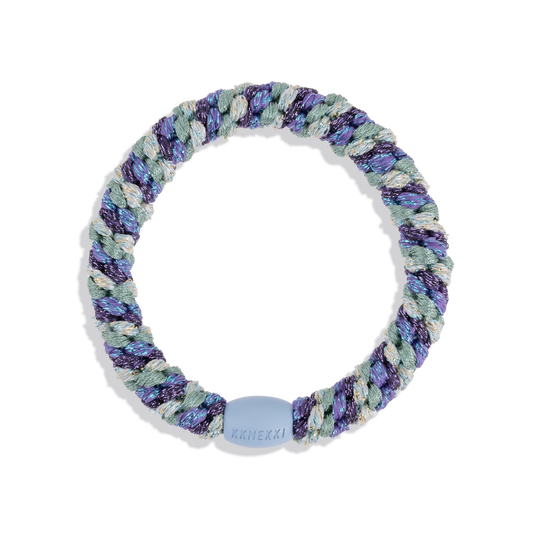 Mix Purple Faded Green Glitter KKNEKKI Hair Tie