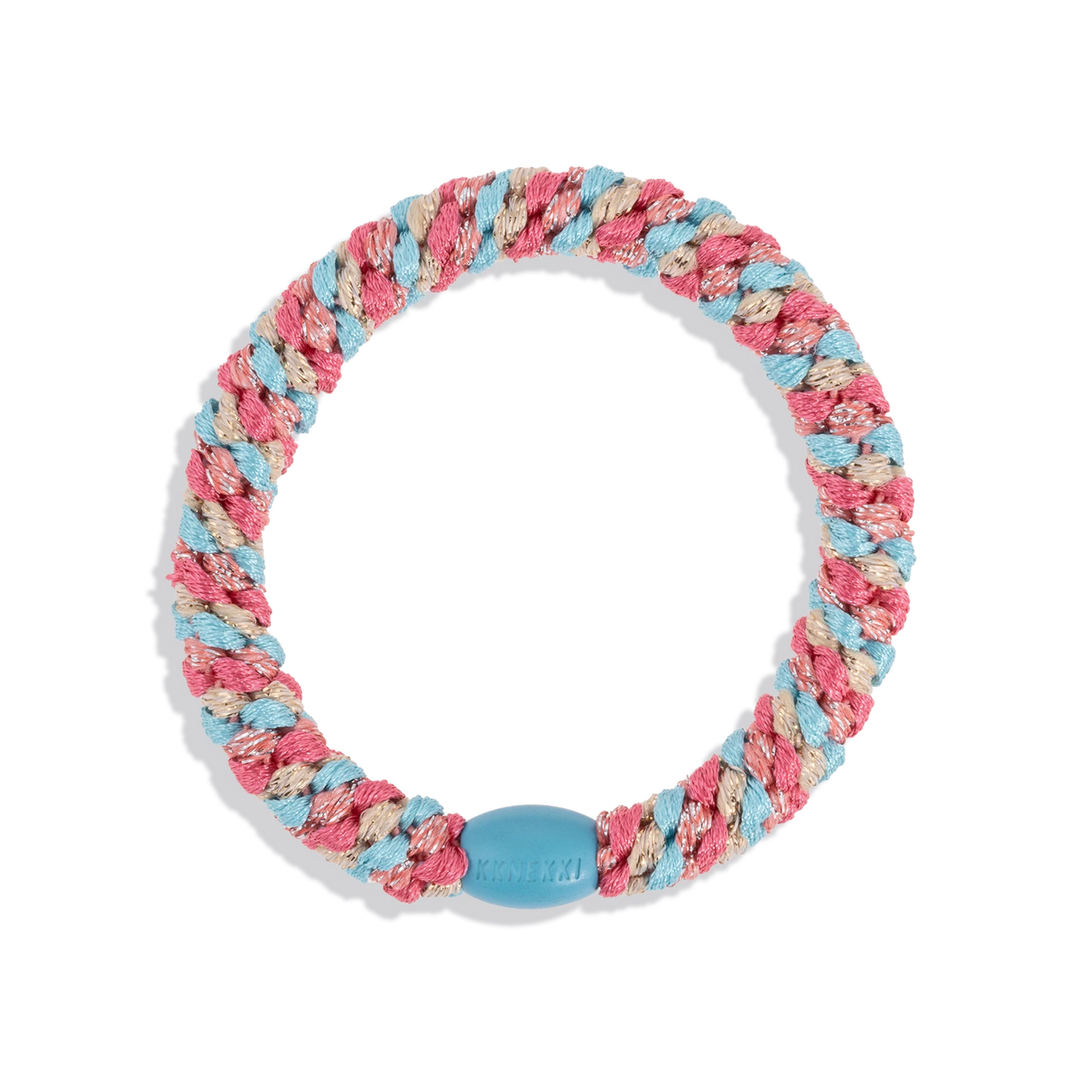 Mix Turquoise Coral Glitter KKNEKKI Hair Tie
