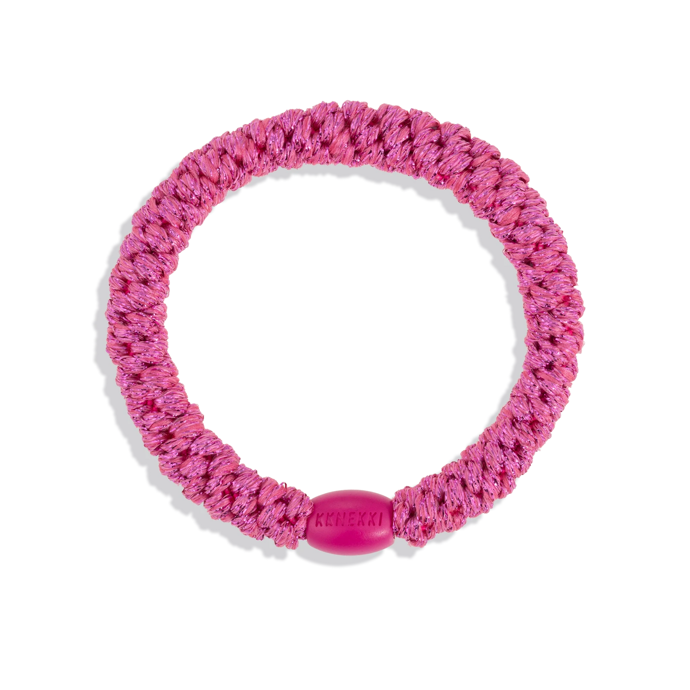 Strong Pink Glitter KKNEKKI Hair Tie