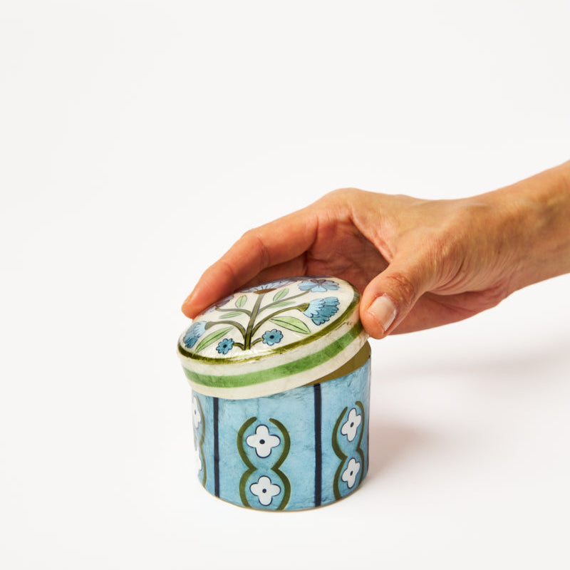 Samira Short Box Blue Flower