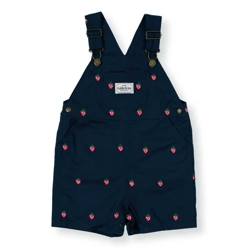 Mini Strawberry Embroidered Burton Baby Overall