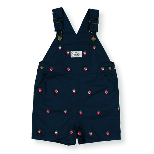 Mini Strawberry Embroidered Burton Baby Overall