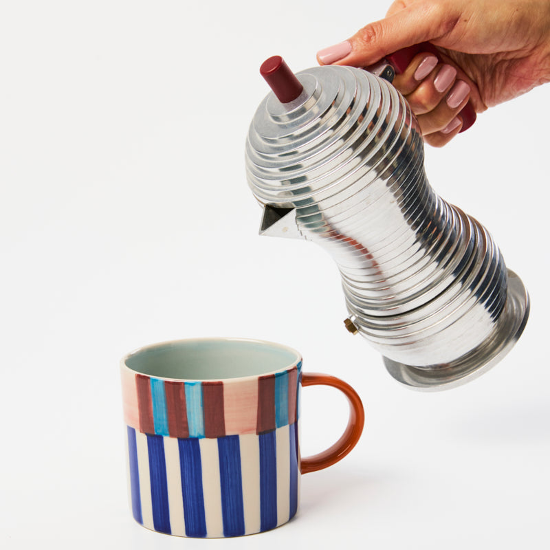 Bloomie Blue Stripe Mug