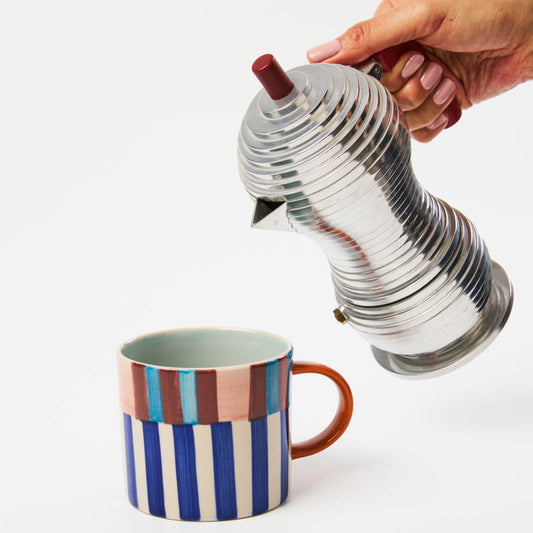 Bloomie Blue Stripe Mug