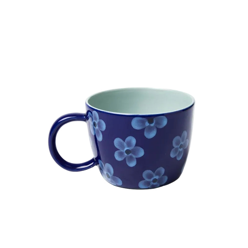 Navy Daisy Chino Mug