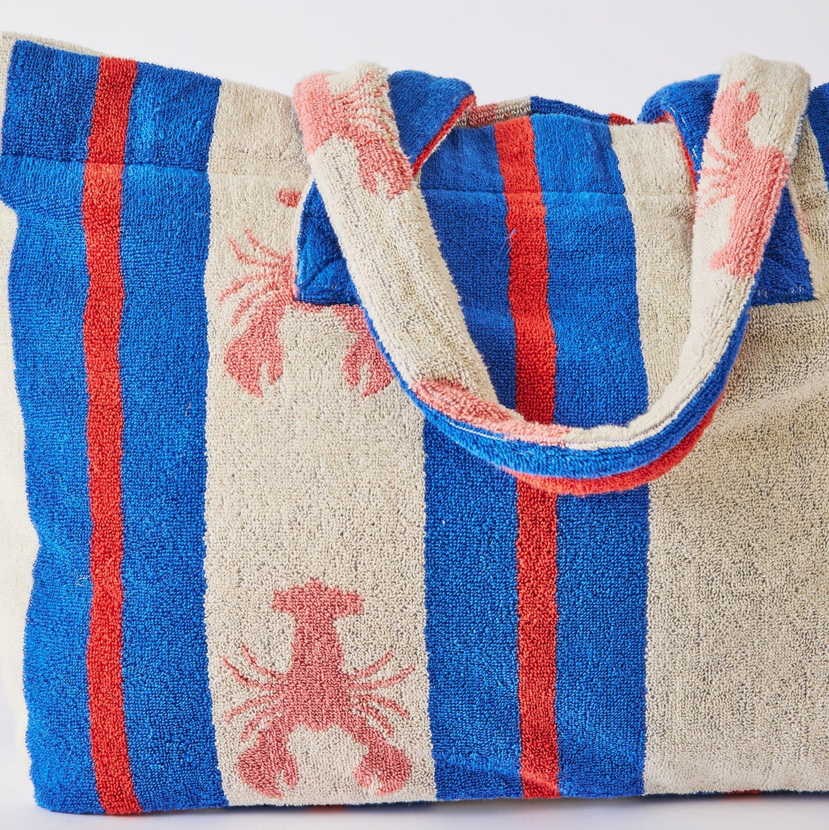 Lobster Fan Club Terry Oversized Beach Bag