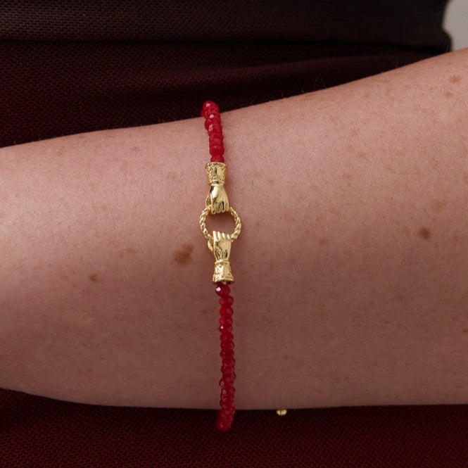 Harry 18K Gold Plated  Red Bracelet