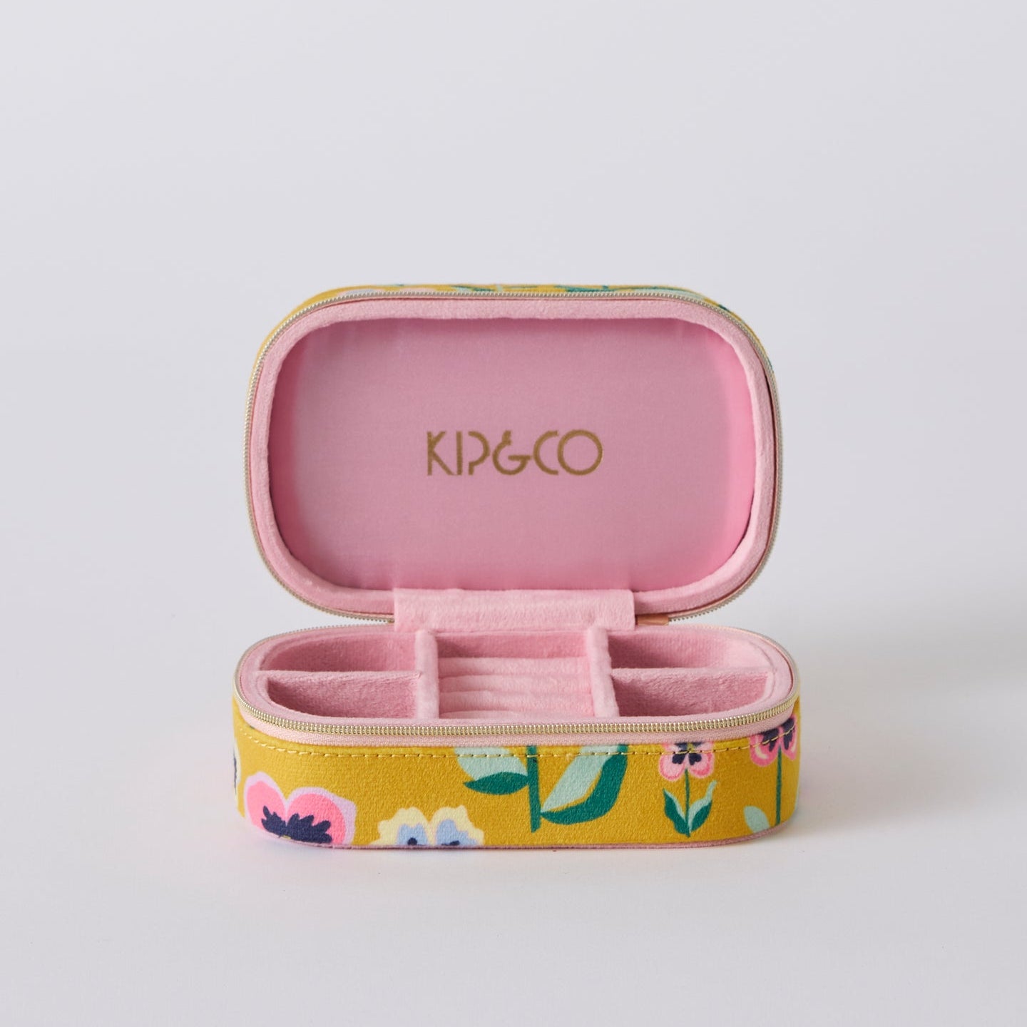 Pretty Pansy Travel Velvet Jewellery Box