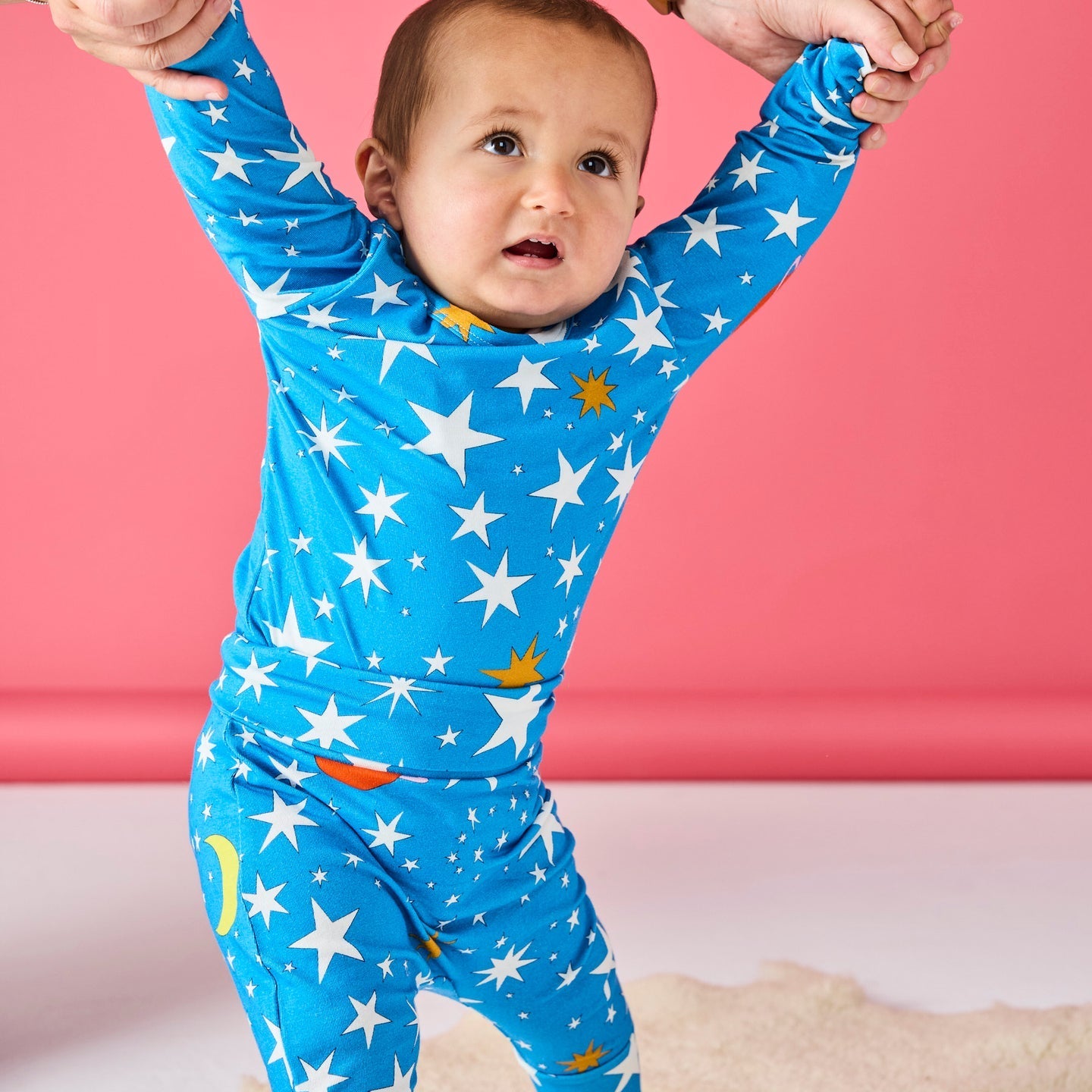 Stars And Moon Organic Long Sleeve Romper