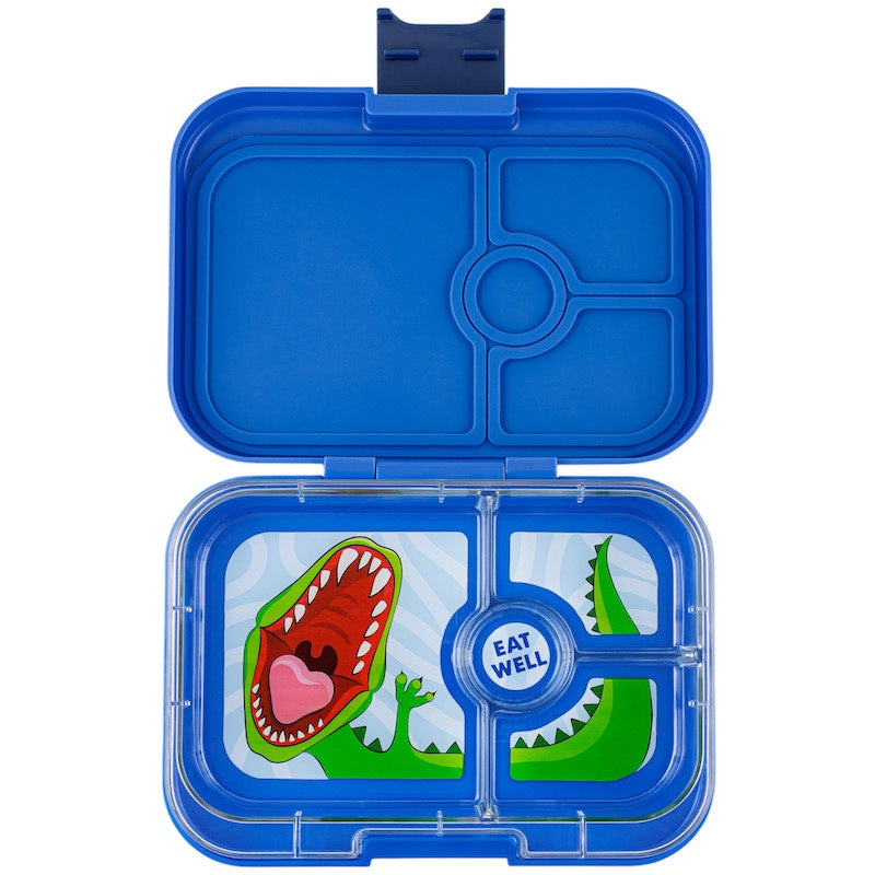 Yumbox Panino 4 Compartment Bento Box Blue Dino
