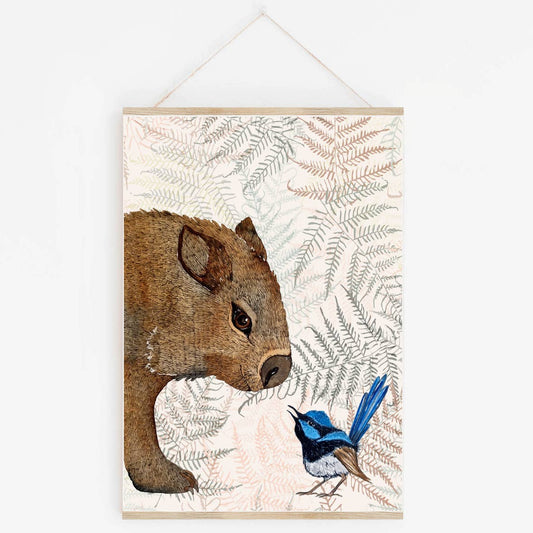Wombat & Wren Art Print