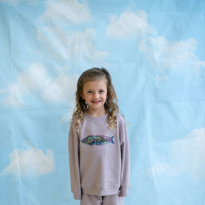 Parrot Fish Grape Kids Jumper